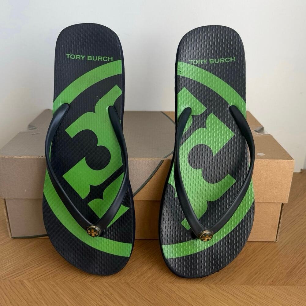 Tory Burch ‘Blue/Green’ Women Slides Flip Flops - SZ 9